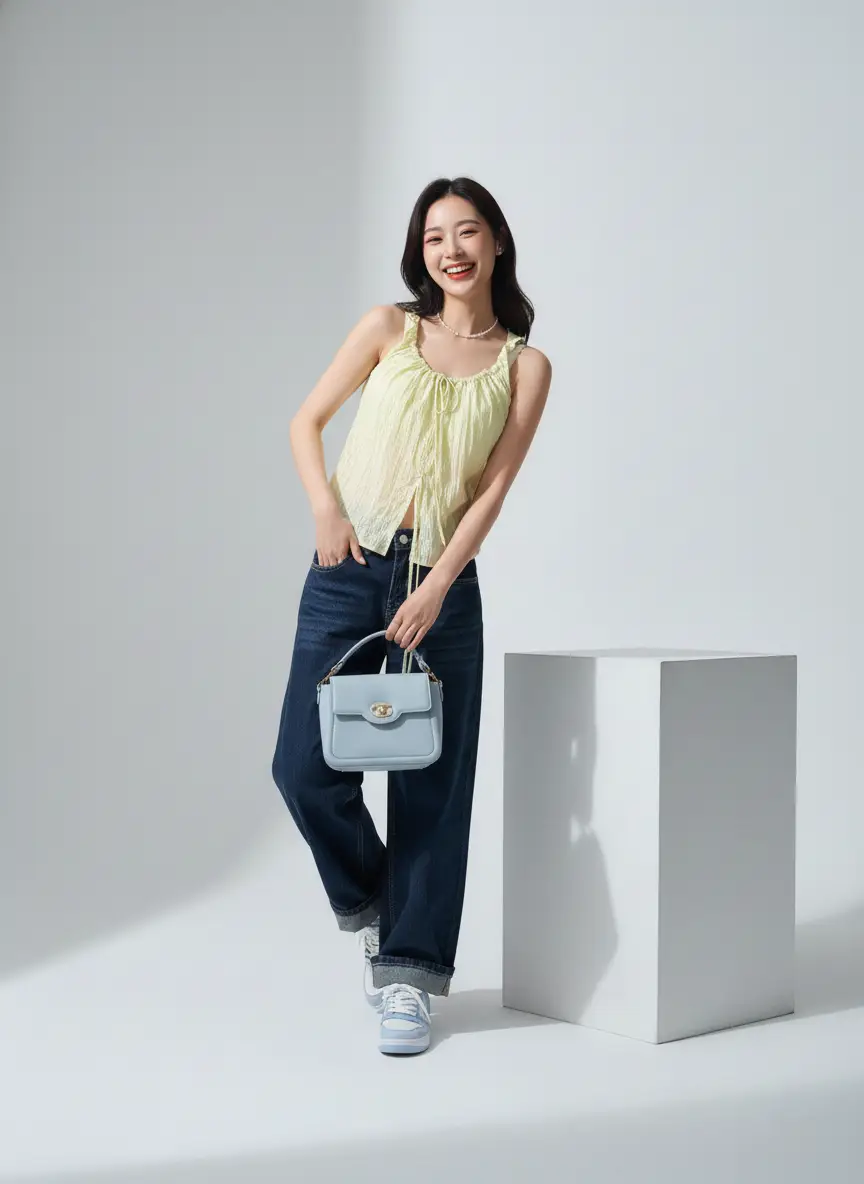 Girl with bag