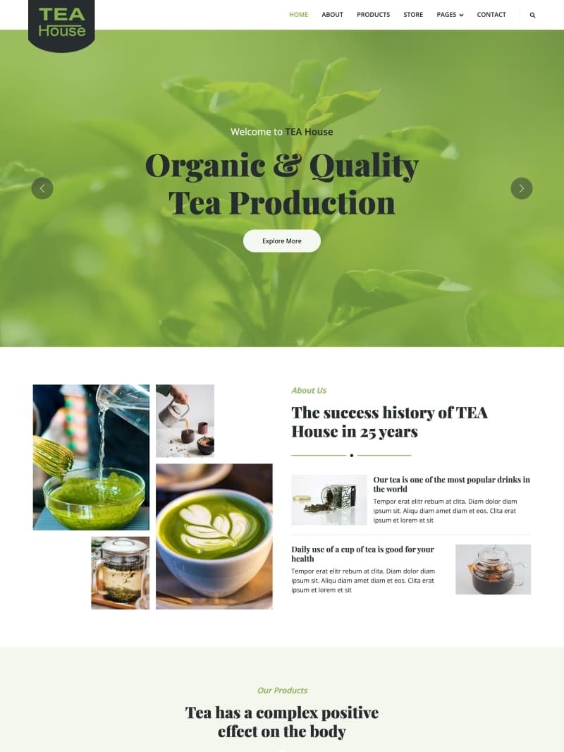 茶叶网店网站设计模板