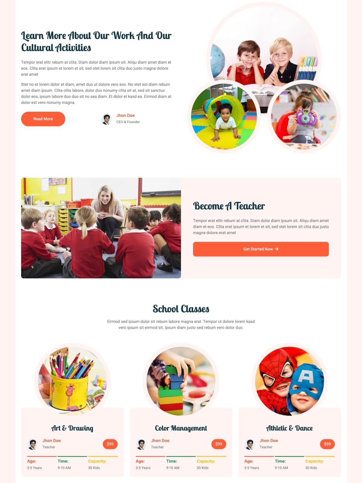 学前教育网站模板