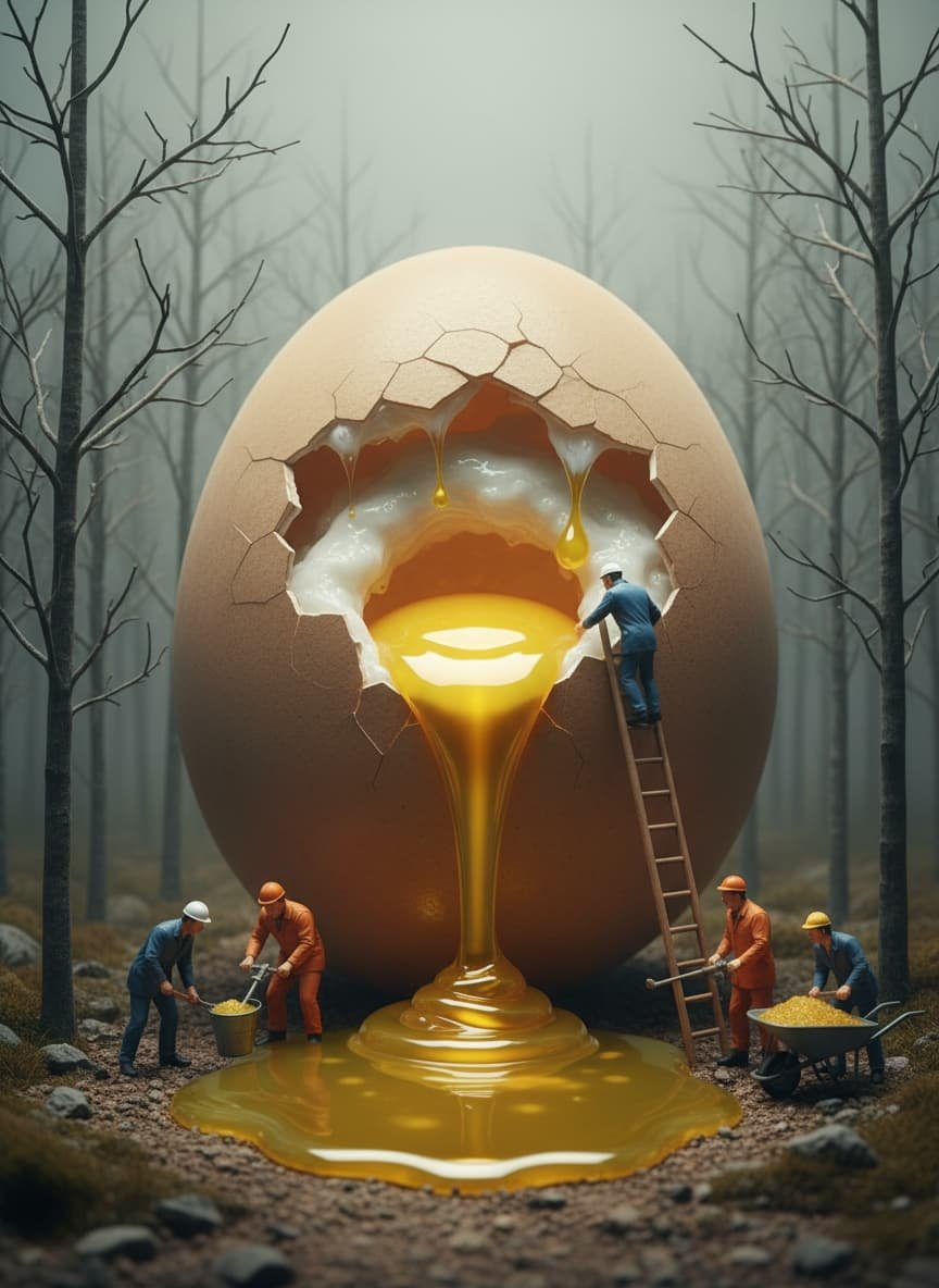 电影级微缩场景 鸡蛋艺术