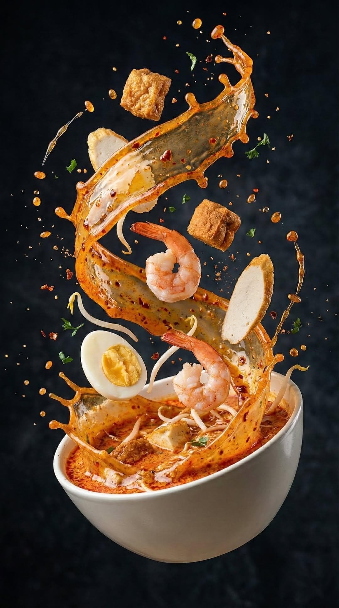 基围虾汤面广告素材